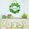 St. Patrick's Day Shamrock Door Sign, Shamrocks Welcome Wooden Hanging Sign Lucky Irish Ornament Wood Wreath for Happy St. Patrick's Day Party Front Door Wall Home Decorations with Rope and Bow